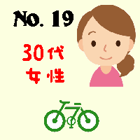 No.19・30代女性・自転車