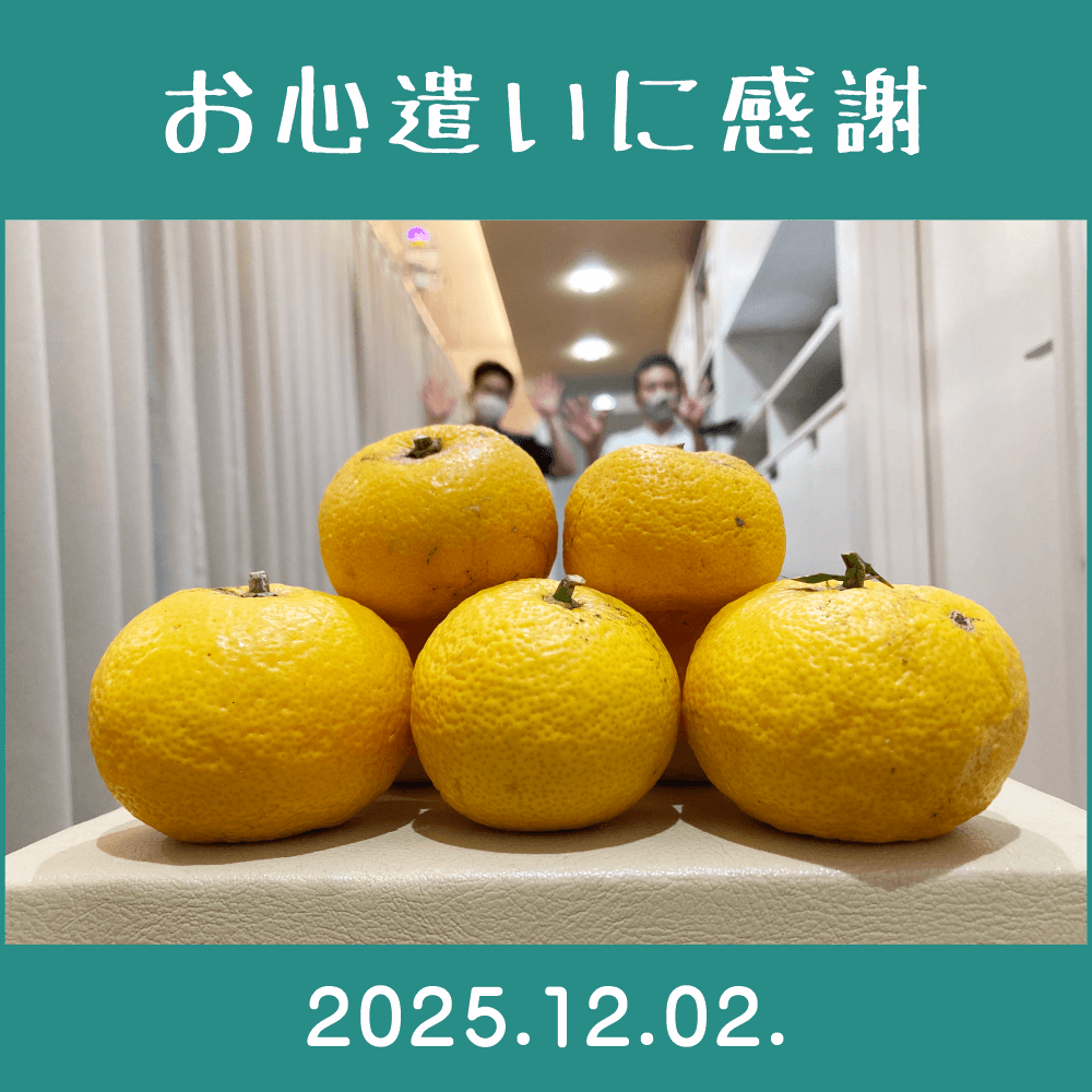 2025.12.02.　患者様からの頂き物「ゆず」